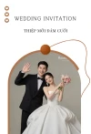 Thiệp cưới vòm cam đất thiệp mời