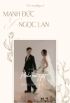 Thiệp cưới kem viền hoa nét chì
