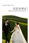 Thiệp cưới đồi cỏ xanh chữ Love