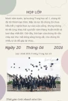 Thiệp tốt nghiệp họp lớp tung mũ